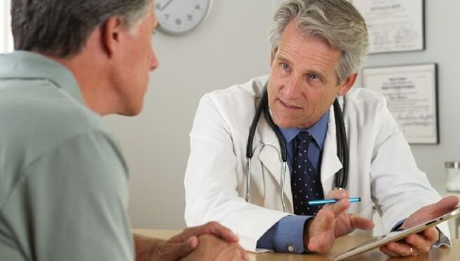 O paciente na recepção do médico